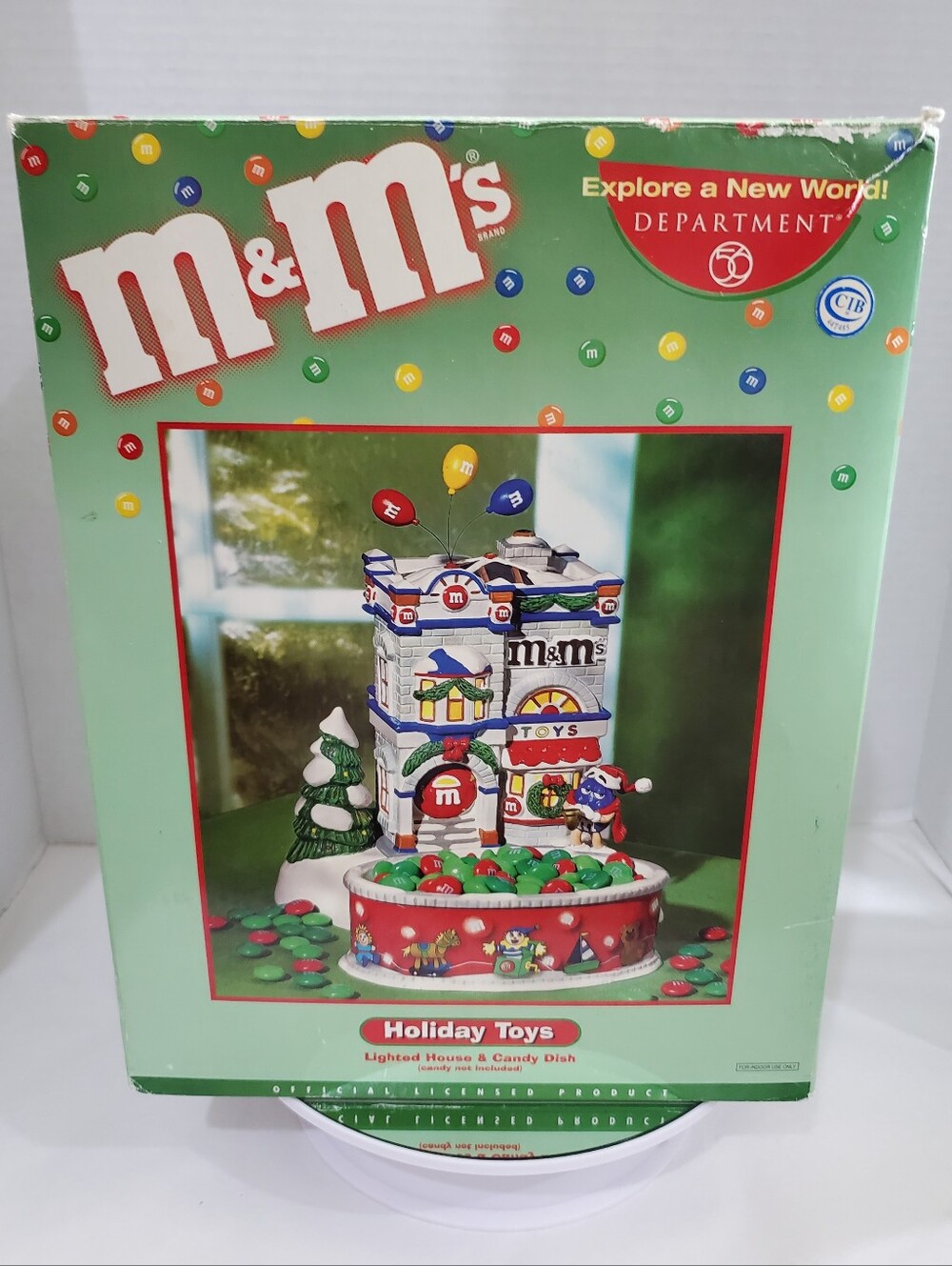 DEPT 56 M&M'S HOLIDAY TOYS House Candy Dish Christmas Village LIGHT UP Building